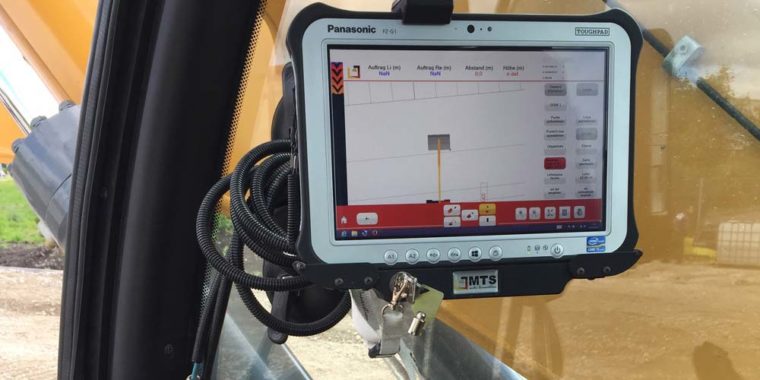 GPS System im Bagger